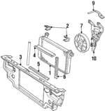 22016678 - Cooling System: Blade Bracket for Buick: Skylark | Chevrolet: Citation II | Oldsmobile: Omega Image