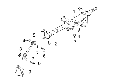 Steering Column Assembly for 2006 Hyundai Elantra #0