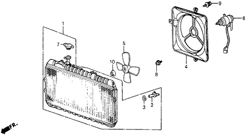 Radiator (Denso) for 1987 Honda Civic #0
