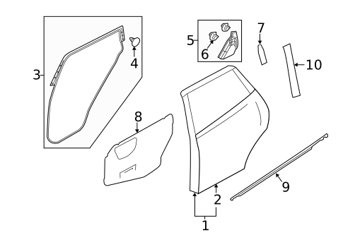 Exterior Trim - Rear Door for 2013 Nissan Juke #0