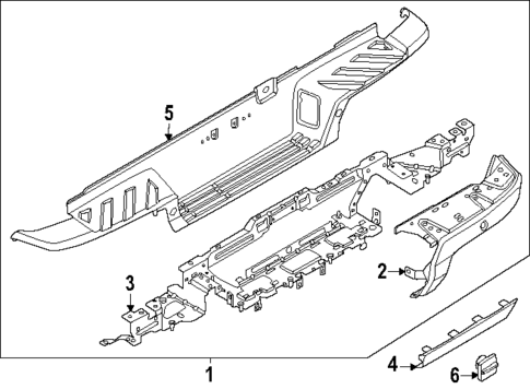 Bumper & Components - Rear for 2025 Ford Ranger #0