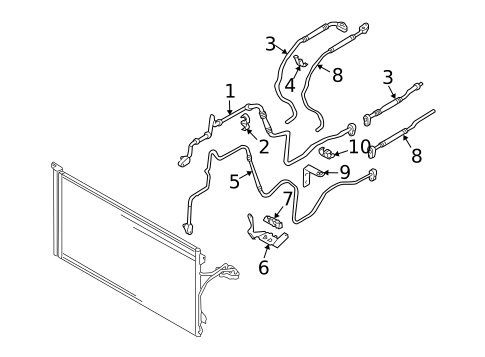 Rear AC Lines for 2010 Volkswagen Touareg #0