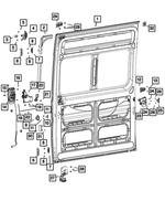 68525946AA - Doors, Door Mirrors and Related Parts: Door Handle Clip for Ram: ProMaster 1500, ProMaster 2500, ProMaster 3500 Image