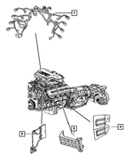 56051159AA - Electrical: Engine Wiring Bracket for Mopar Image