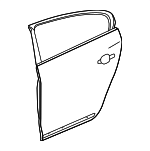 23282696 - : Passenger Side Rear Door with Reinforcements, Stiffener, Bar, and Window Frame for Buick: LaCrosse Image