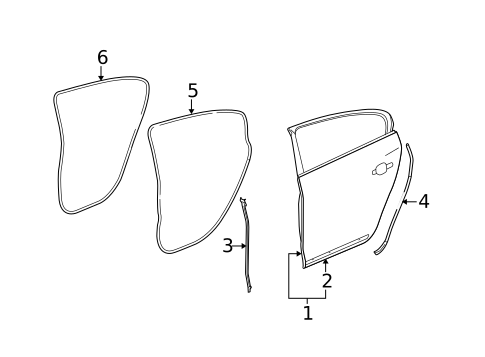 Door & Components for 2012 Buick LaCrosse #1