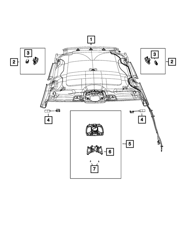 68303235AA - Electrical: Reading Lamp, Left for Mopar Image