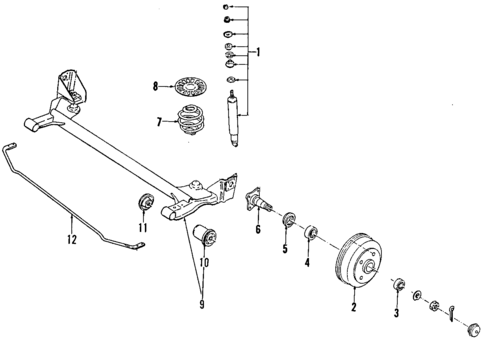 Rear Axle for 1987 Isuzu I-Mark #0