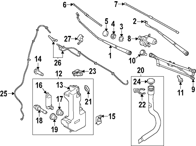 PK4Z17673A - Body: Washer Pump Grommet for Ford: Transit-150, Transit-250, Transit-350, Transit-350 HD Image