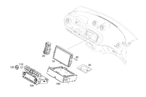Radio, Operating and Display Unit for 2009 Smart Fortwo #0