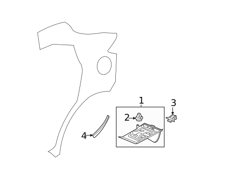 Exterior Trim - Quarter Panel for 2014 Mazda 3 #1