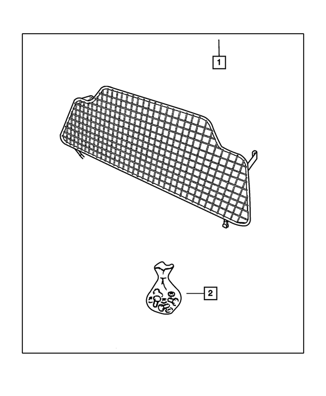 5086022AA - Mopar Accessories - Component Parts: Load Partition Hardware Kit for Mopar Image
