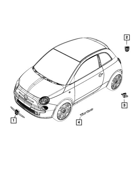 Nameplates for 2018 Fiat 500 #1