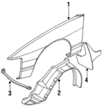 6310040F31 - : Fender for Nissan Image