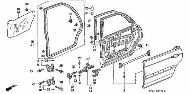 Rear Door Panels for 1995 Acura Legend #0