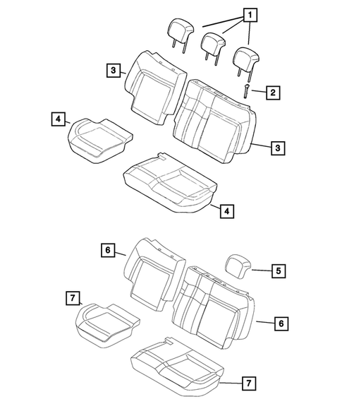 Rear Seats - Second Row for 2015 Ram ProMaster City #0