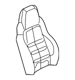 19124598 - : Ebony Passenger Seat Back Cushion Cover for Chevrolet: Corvette Image