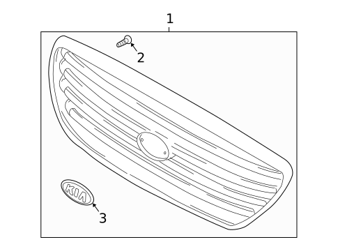 Grille & Components for 2002 Kia Sedona #0