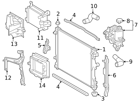 Radiator & Components for 2020 Lexus LS500 #0