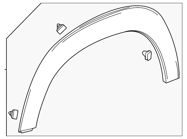 2024-2026 Chevrolet Trax Driver (LH) Front Wheel Opening Molding