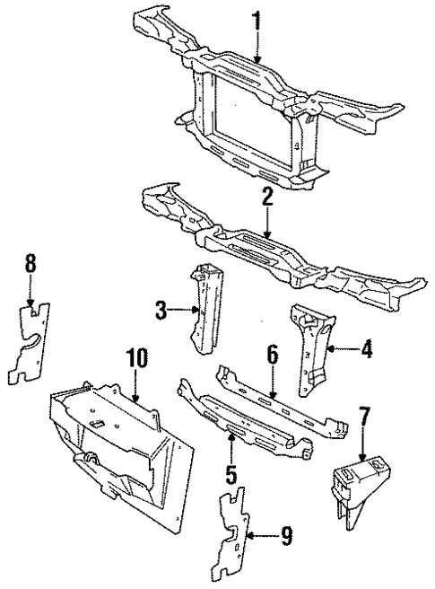 Radiator Support for 1991 BMW 318i #1