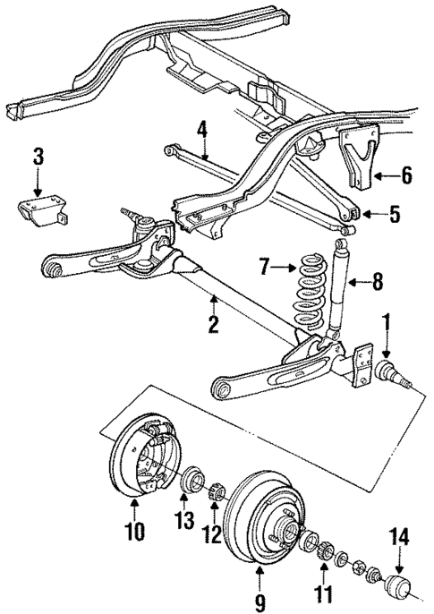 Rear Suspension for 1988 Chrysler LeBaron #2