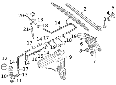 Rear Wiper Components for 2021 Audi RS Q8 #0