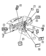 68370883AA - Electrical: Headlamp Switch for Chrysler: Aspen | Dodge: Durango Image