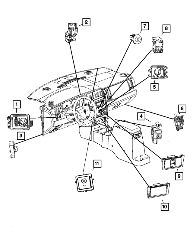 5JG50DX9AB - Electrical: Switch Bezel for Mopar Image image