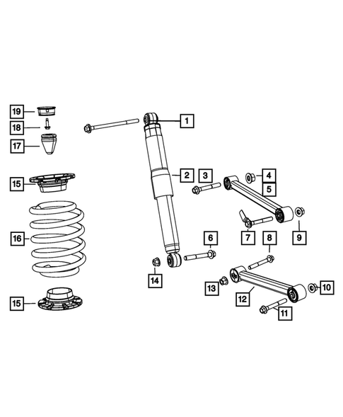 Rear Suspension and Cradle for 2008 Jeep Commander #0