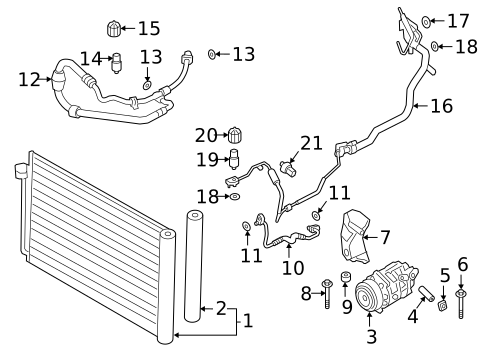 Condenser, Compressor & Lines for 2020 BMW M850i xDrive #0