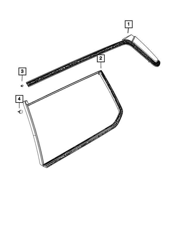 6YG61DX8AE - Glass: Body Side Molding, Left for Mopar Image