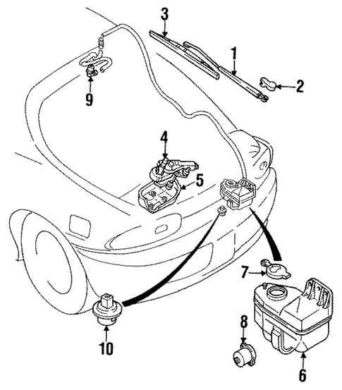 Wipers for 1993 Mazda MX-3 #0