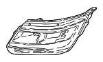 JB5Z13008V - : Headlamp Housing for Ford: Explorer, Police Interceptor Utility Image