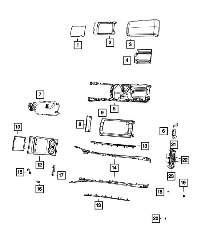 1FA91DX9AB - : Floor Console Mat for Mopar Image