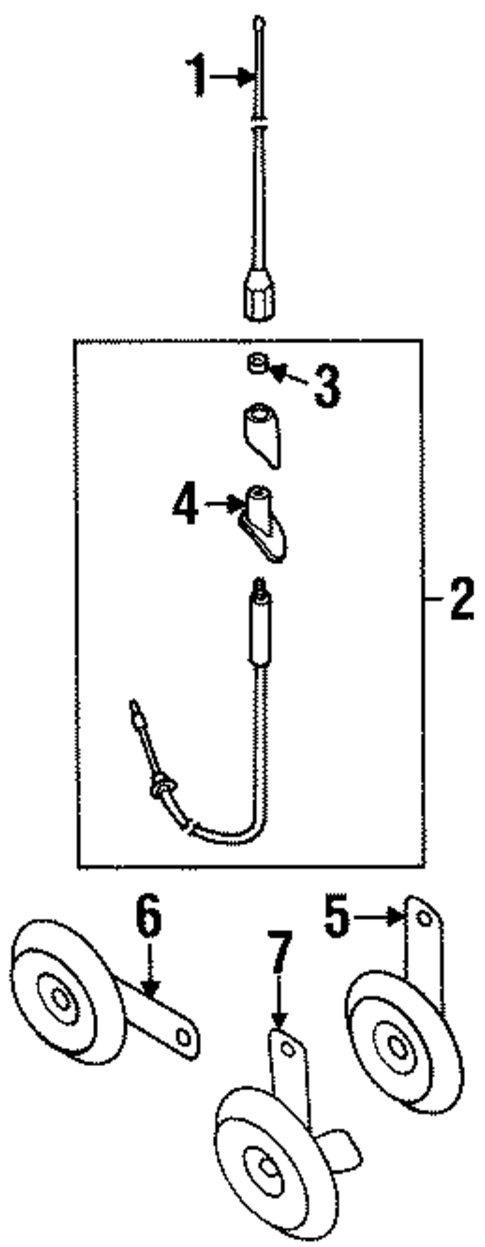 Horn for 2002 Isuzu Rodeo #0
