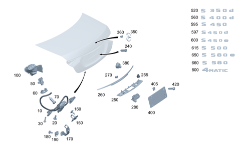 Detachable Parts/Windows for 1991 Mercedes-Benz 350SD #0