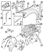 5160020AD - Body Sheet Metal Except Doors: Front Fender, Right for Dodge: Caliber Image