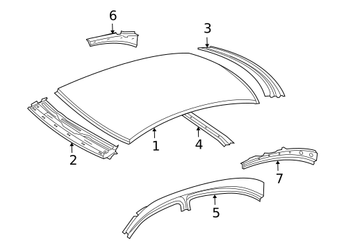 Roof & Components for 2006 Mercedes-Benz CLS55 AMG #0