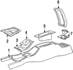 E7SZ63045A36A - Body: Panel Console for Ford: Thunderbird | Mercury: Cougar Image