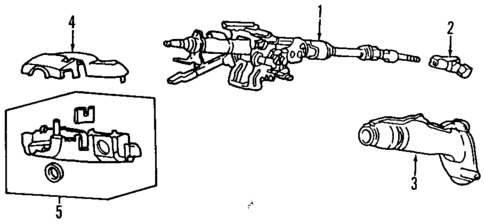 Steering Column for 1999 Honda Odyssey #0