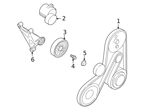 Belts & Pulleys for 2002 Volvo S80 #0