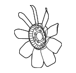 25844695 - Cooling System: Fan Blade for Chevrolet: Colorado | GMC: Canyon | Hummer: H3, H3T Image