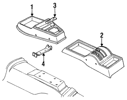 Floor Console for 1984 Chevrolet Chevette #0