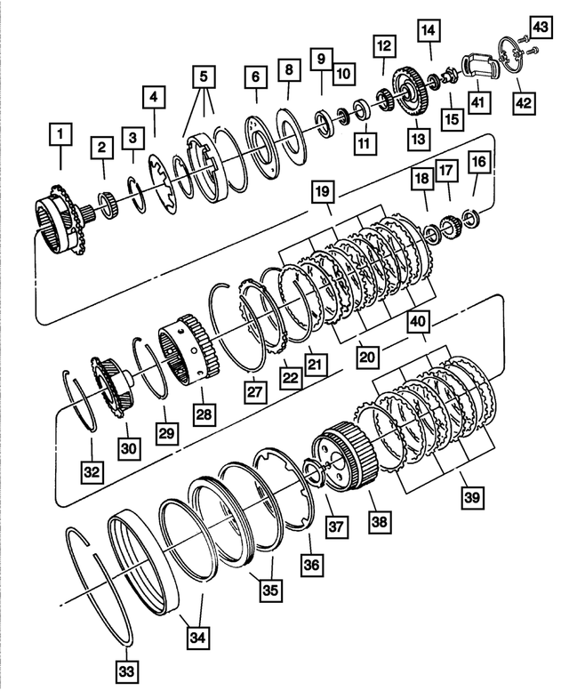 4412830AB - Automatic Transaxle 4 Speed: Output/transfer Shaft Spacer for Mopar Image