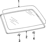 8713737000 - : 1995-1998 Hyundai Sonata - Glass Spacer for Hyundai: Sonata Image