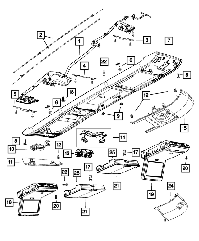 68086999AB - Interior Trim: Overhead Console Wiring for Mopar Image image