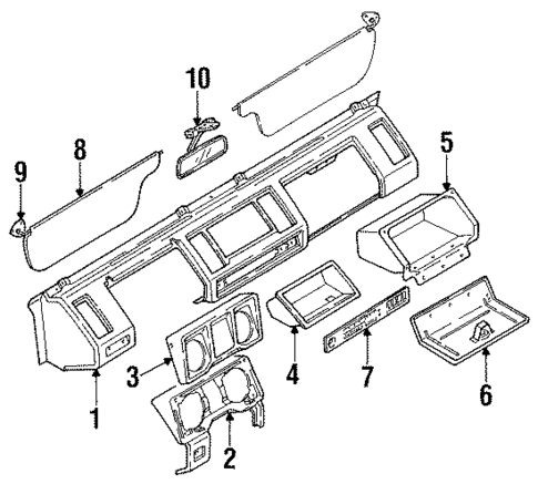 Instrument Panel for 1985 Isuzu Trooper #0