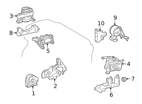 Engine & Trans Mounting for 2019 Lexus NX300 #0