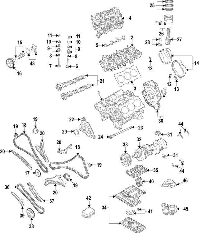 6M109102EM - Engine: Camshaft for Audi Image